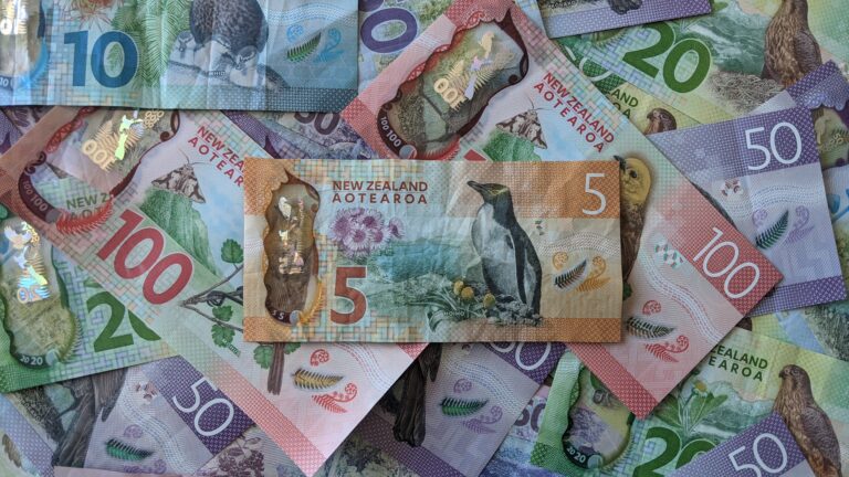 New Zealand bank notes money
