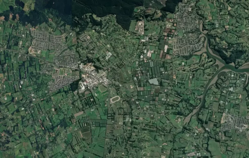 Kumeu Huapai Riverhead birdseye map view