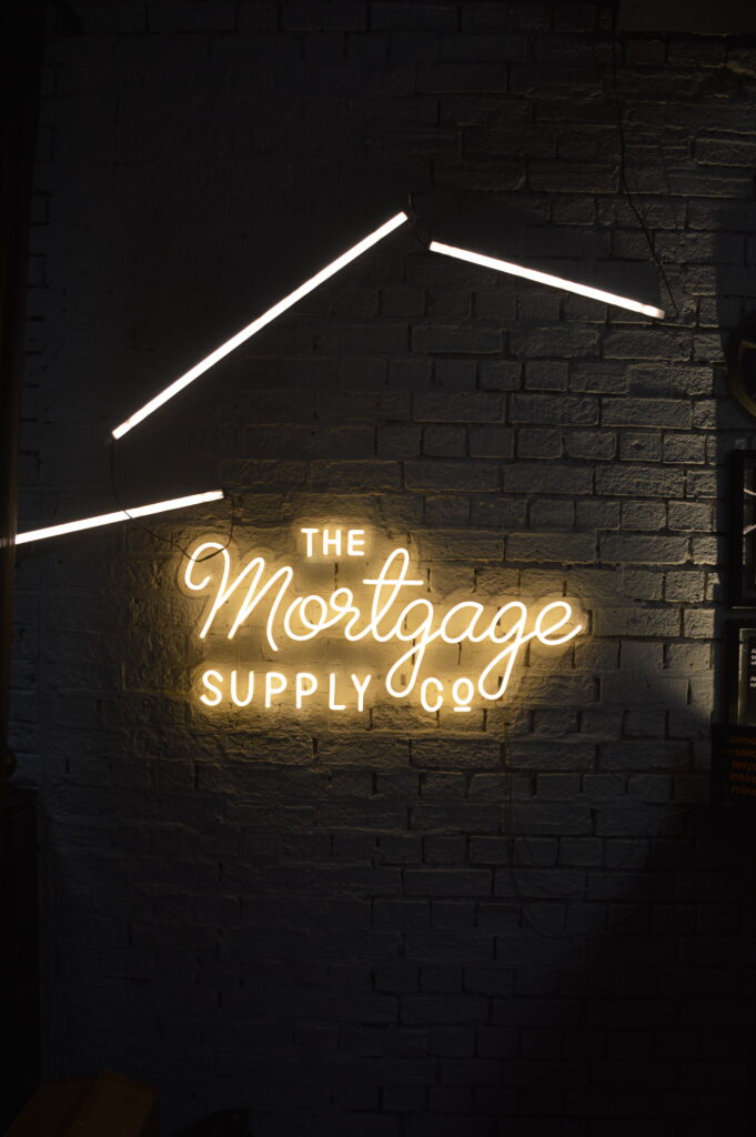 The Mortgage Supply Co Logo Glowing in the Dark