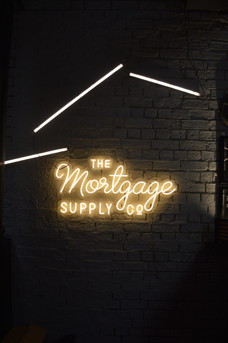 The Mortgage Supply Co Logo Glowing in the Dark